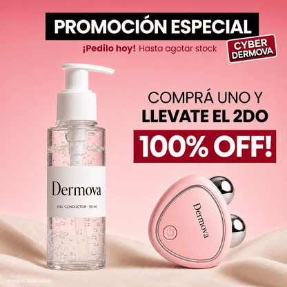 Dermova · Dispositivo de Lifting Facial Microcorriente + Gel Conductor 50ml